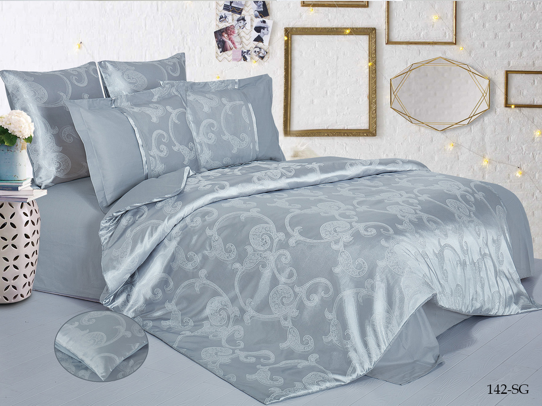 КПБ евро сатин-жаккард Satin Jacquard SG Клео <SG-142>