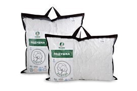 Подушка хлопок, заменитель лебяжьего пуха тк поплин Реноме
