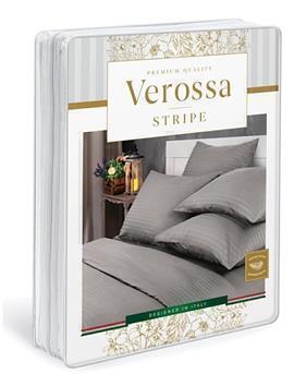 КПБ 1,5сп страйп-сатин (нав 70*70) Verossa Stripe <8274/11 Amber>