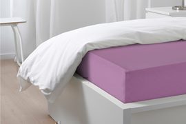 Простыня трикотажная 200*200*20 на резинке Экотекс Скидка 15%<200*200*20, сиреневый евро>